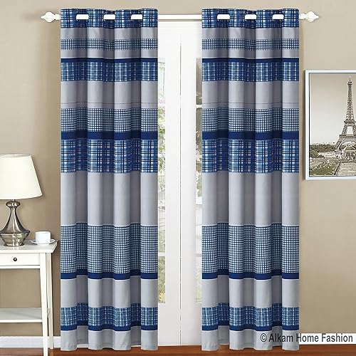 Miniatura 2 de All American Collection Juego de paneles de cortinas para tratamiento de ventanas con estampado floral rojo y beige