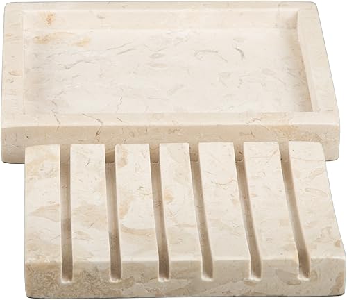 Miniatura 5 de Creative Home Jabonera de mano de mármol de champán natural, bandeja de jabón para baño, encimera de baño, fregadero de cocina, organizador