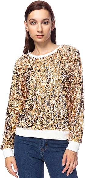 Damen pullover mit pailletten Clearance