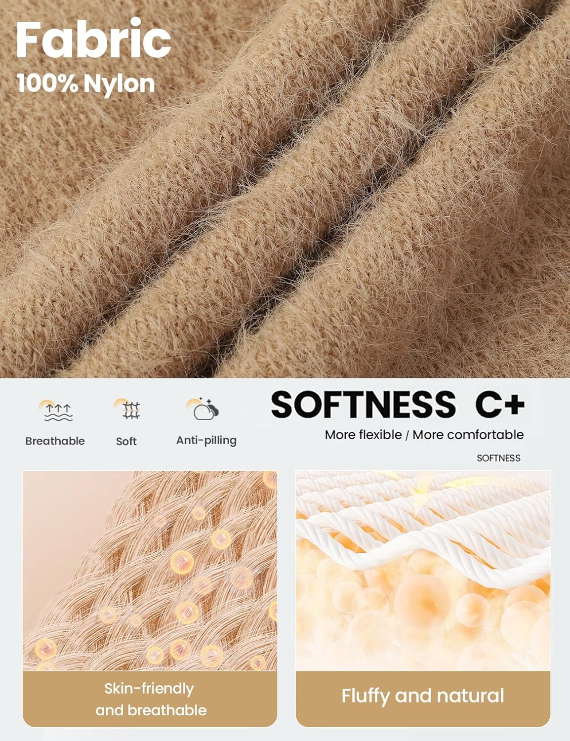 Yimoon Girl's Fuzzy Cardigan Sweaters Kids Soft V Neck Long Sleeve Button Down Chunky Sweater Tops - Image 3