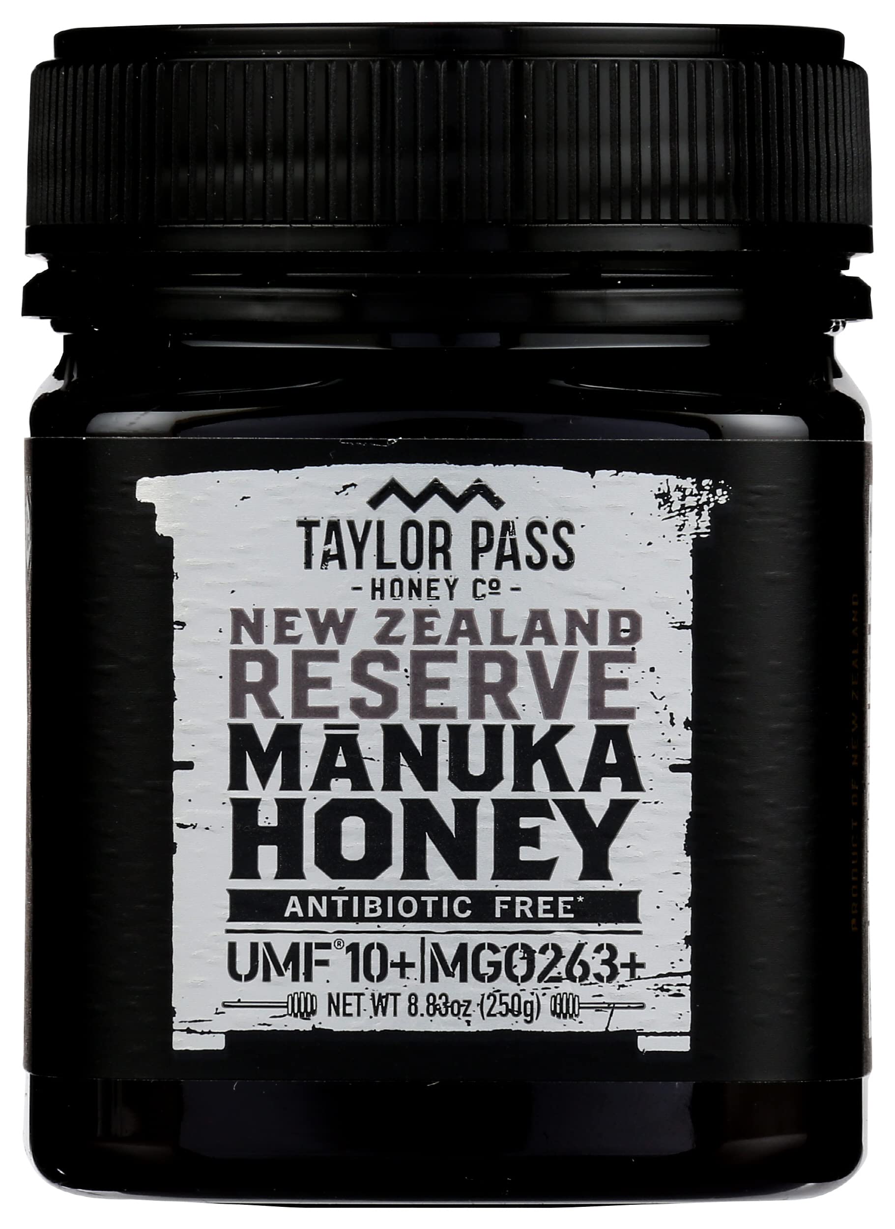 Taylor Pass Honey Reserve Manuka UMF 10+ Honey, Non GMO, 250 Gram (Pack of 6)
