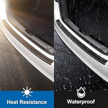 Car Rear Bumper Protector Carbon Fiber Door Sill Car Rear Trunk Bumper