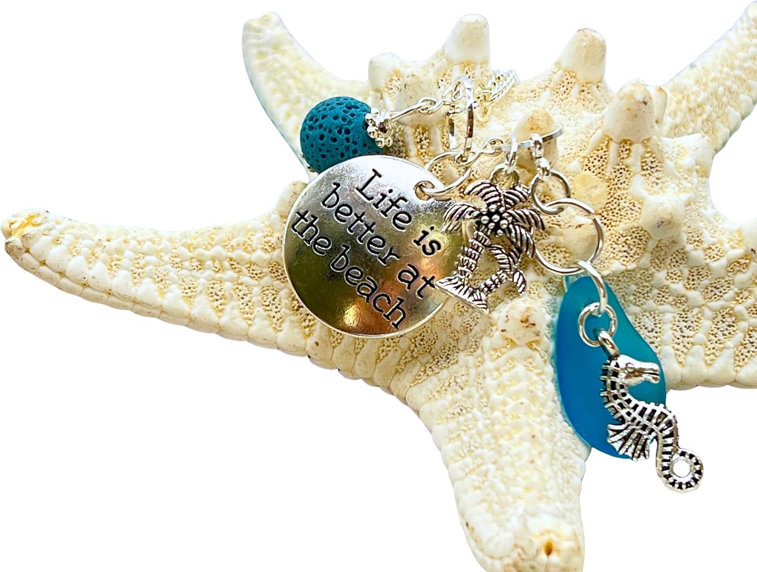 Sea Glass Beach Rear View Mirror Charm - Beach Gifts for Women - Aromatherapy Car Charm for Mom - Image 6