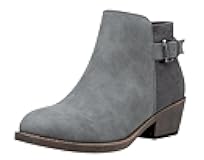 Women’s Ankle Short Boots Western Chunky Low Heel Cowboy 9617 Booties with Zipper