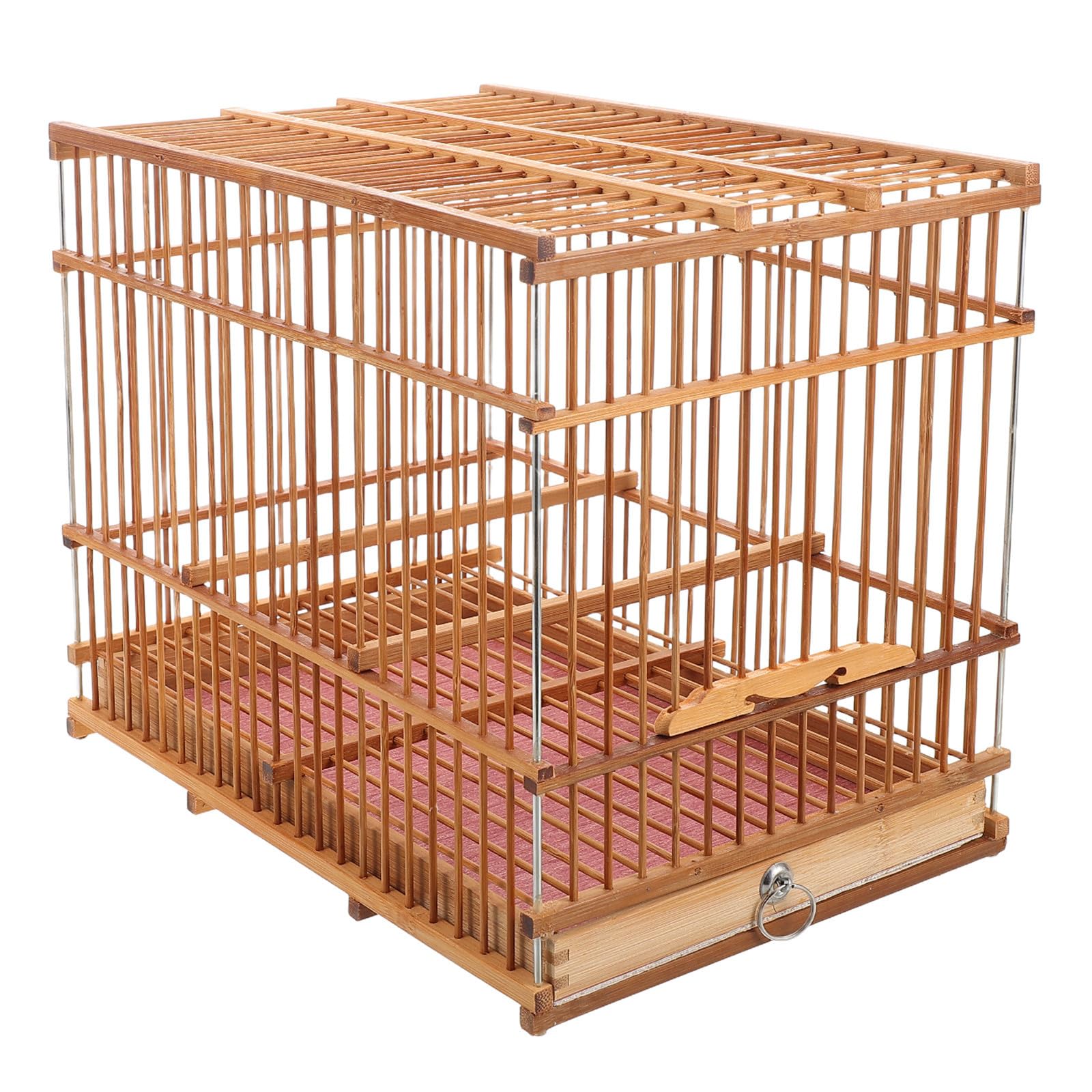 Cage à oiseaux en bambou pour canaris intérieur extérieur confortable