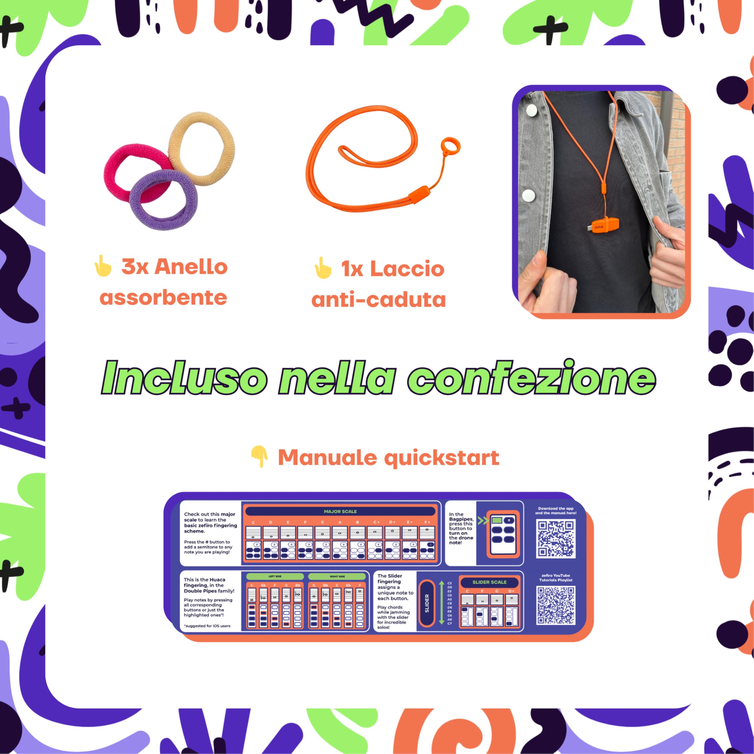 ARTinoise zefiro - Strumento Musicale USB-C per Smartphone | Controller MIDI Portatile con Controllo a Fiato | App Gratuita per Musicisti e Creativi