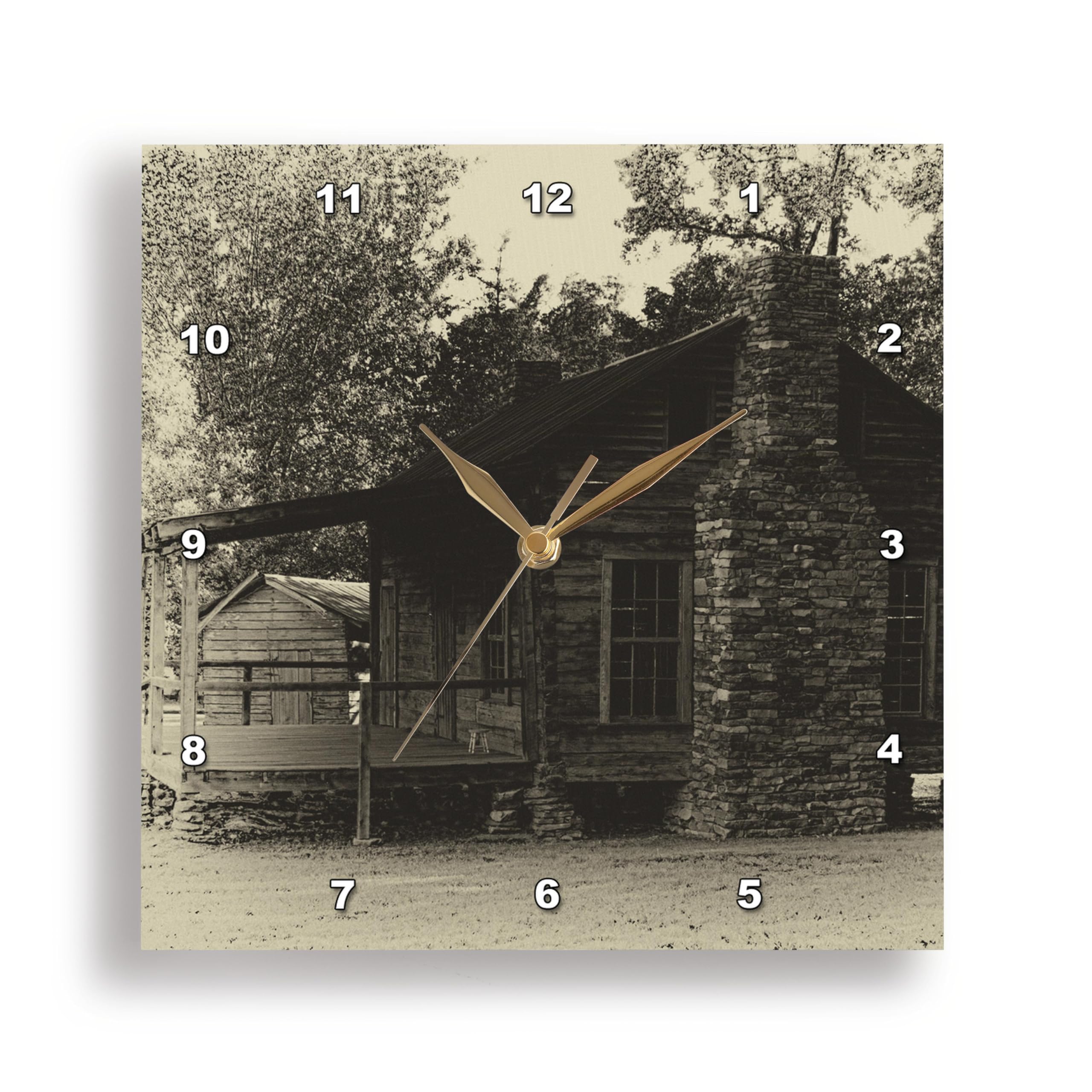 Horloge murale en aluminium pour salon déco vintage chalet rustique