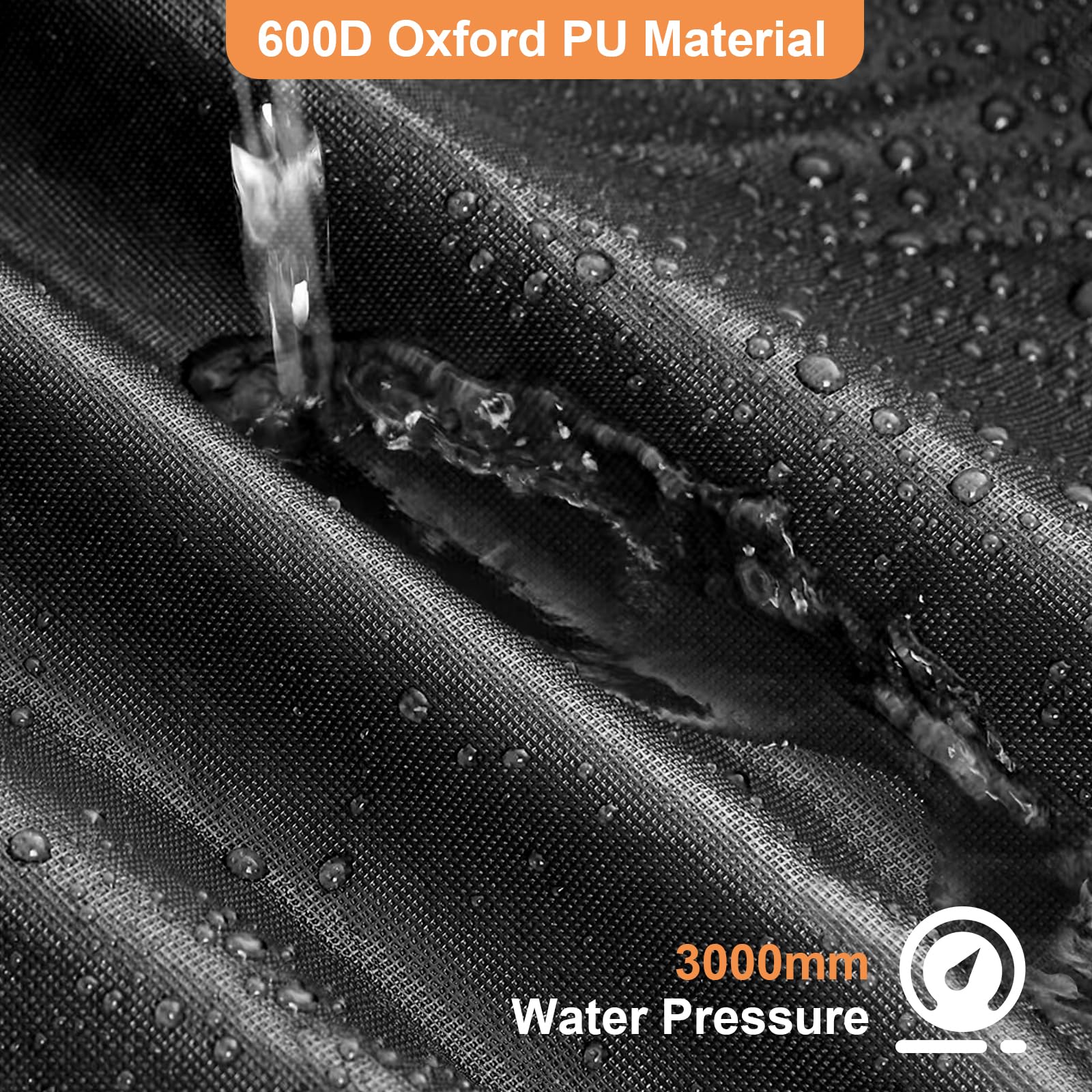 YINOK 600D Waterproof Car Cover Custom Fit for Jeep Wrangler 2 Door 1987-2025 JL JK TJ YJ CJ — view 2