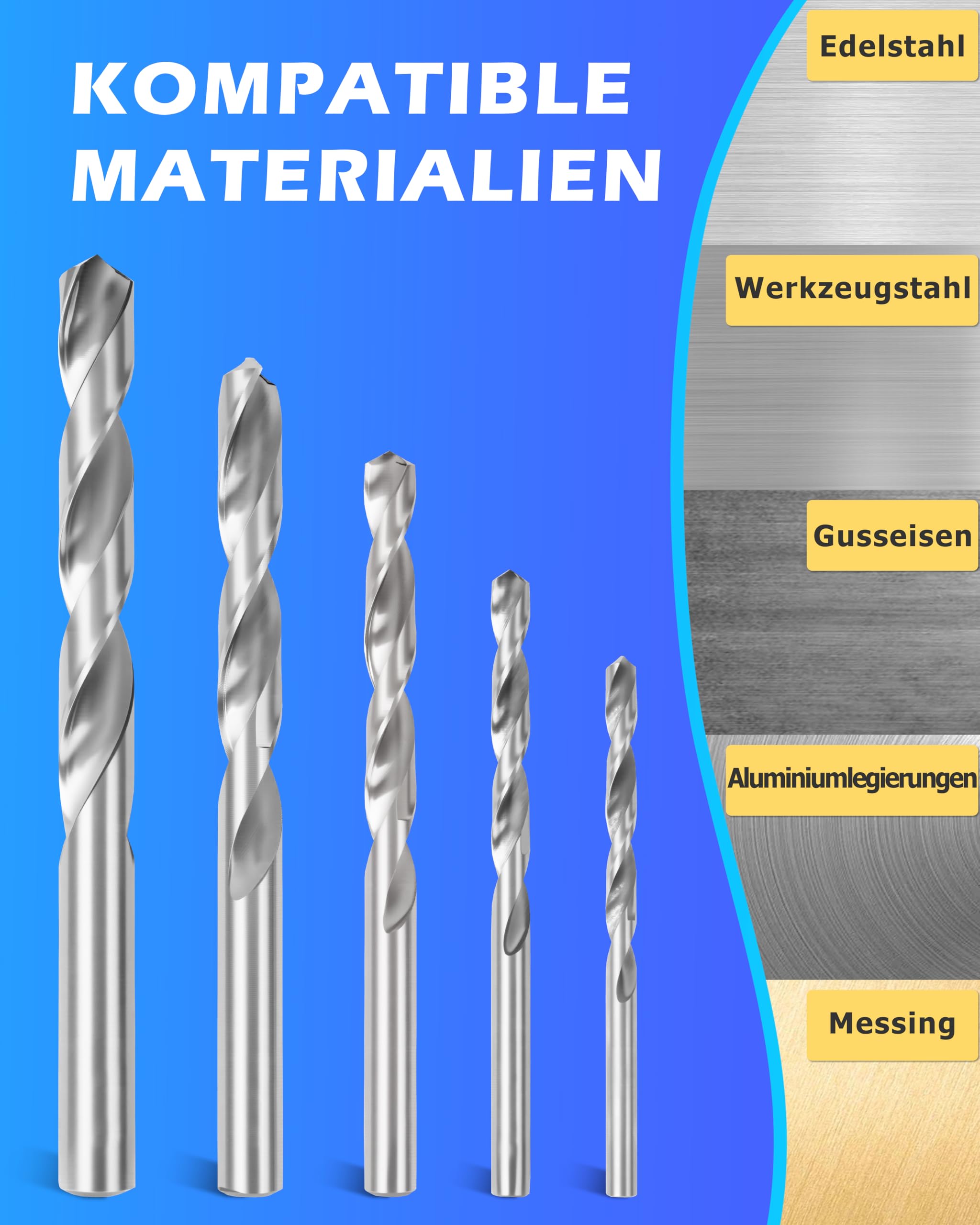 DAYUAN 131-tlg Gewinde Reparatur Satz Bohrer Sleeves Helicoil Auto Motor M5 M6 M8 M10 M12 Gewindehüls | Gewindereparaturwerkzeuge für beschädigtes Gewindebohrer, für verschiedene Materialien, Vollständiges Größensortiment
