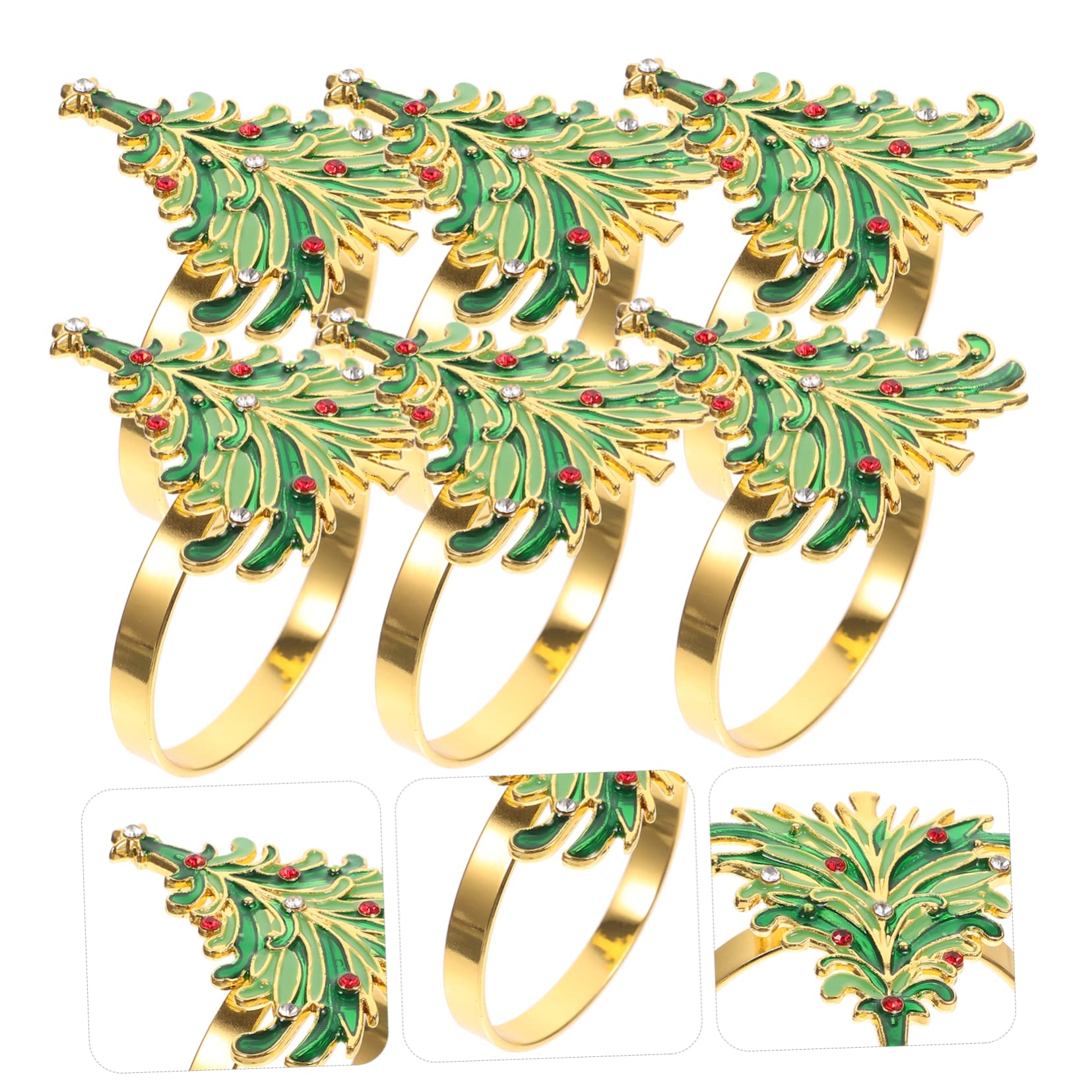 2sets Legierung Weihnachten Party Serviettenhalter Weihnachten Baum Servietten Clips Abendessen Tisch Dekorationen 12 Stücke * 2