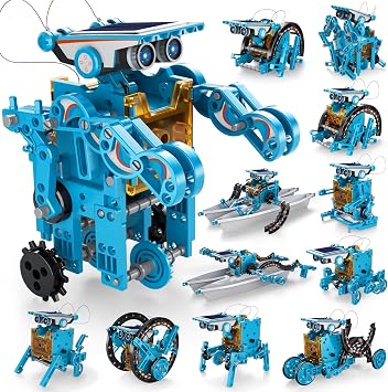 STEM 12-in-1 Education Solar Robot Toys for Boys Ages 8-13, DIY STEM Building Science Kit Birthday Gifts for Kids 8 9 10 11 12 13 14 Years Old, Solar Powered by The Sun