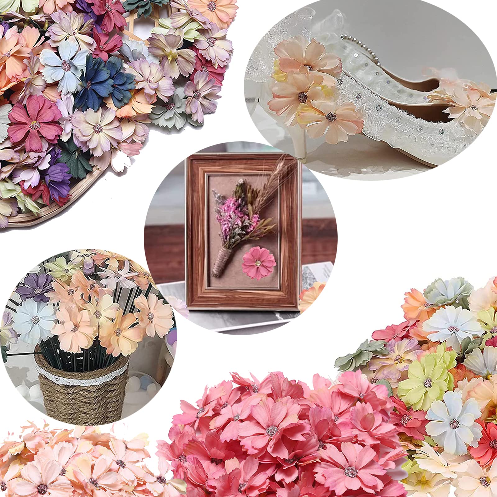 Amazon.de: ZTMAKYLH 60 StCk Kunstblumen Basteln Blumen, Simulation  Elegante Blume, KNstliche Blumen Deko, Deko BlTen, FR Hochzeit Feste  Partei Haus Scrapbooking DIY Basteln, Mehrfarbig