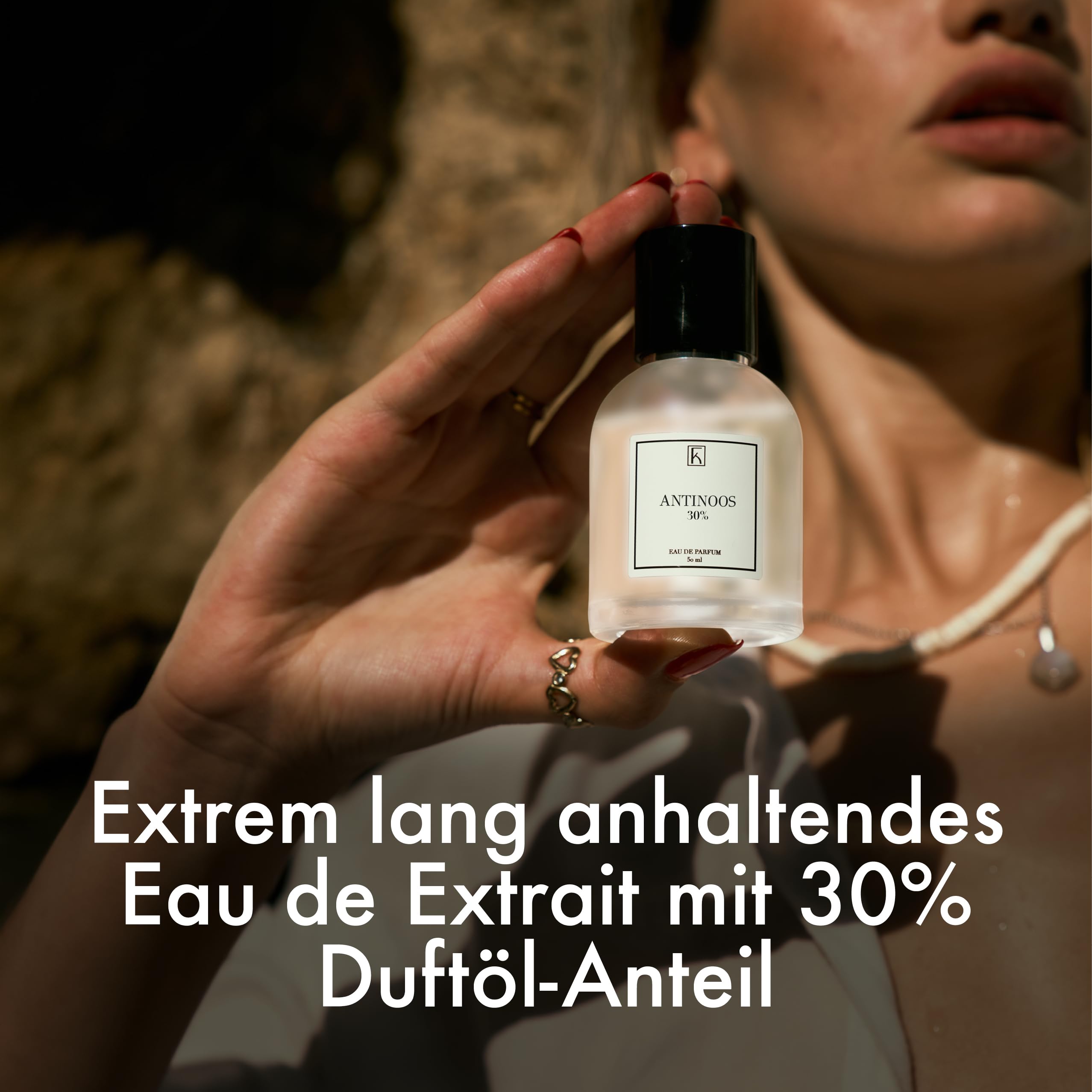 KAZAAR - ANTINOOS - 50ml - Extrait de Parfum für Herren - Holzige Duftnoten von Himbeere, Oud & Weihrauch - mit 30% Duftöl-Anteil über 12h lang anhaltender Duft - aus Schweizer Manufaktur