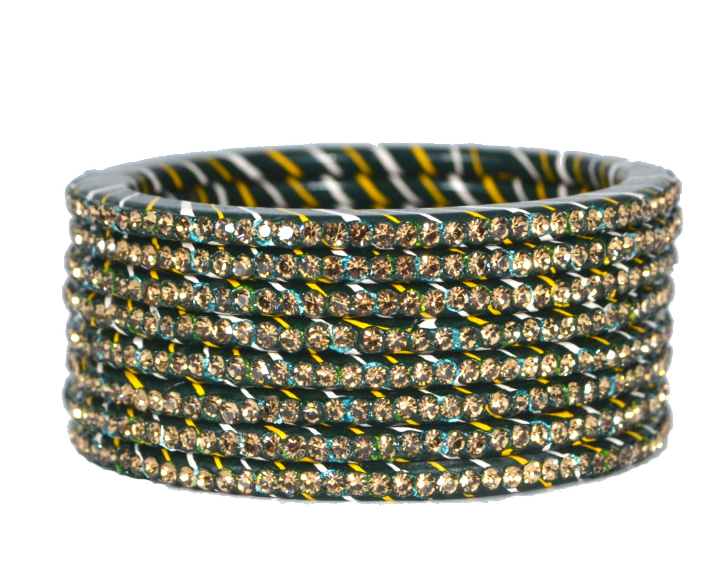 Kanganas Fashion Bangles for women Rajasthani Green Lahariya Chudi Set (2.8) (B08ZJR8R6J) Amazon Price History, Amazon Price Tracker