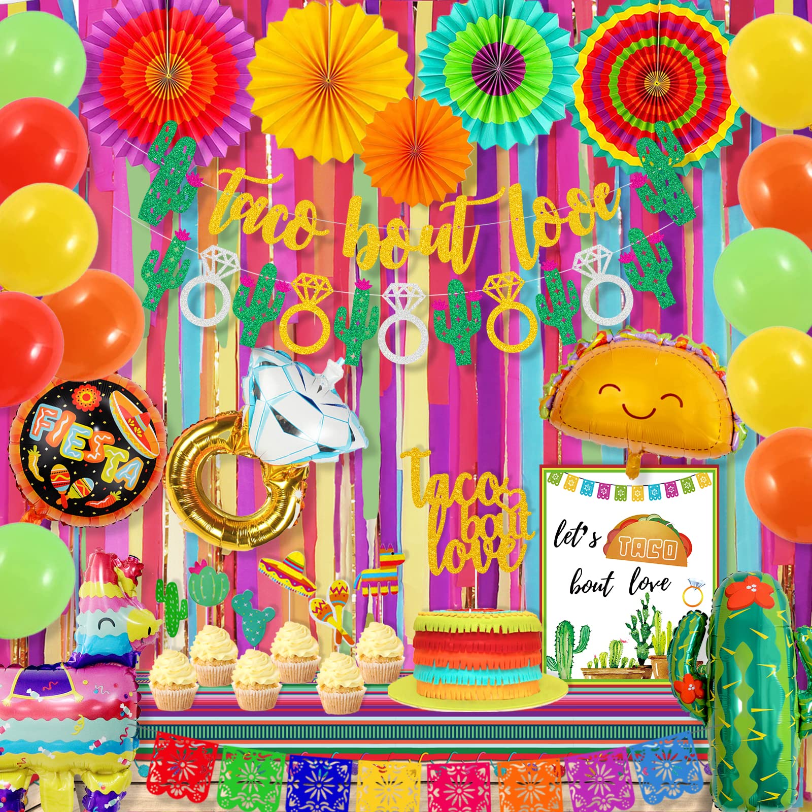 Buy Taco Bout Love Decorations Kit, Hombae Mexican Fiesta Themed Bridal