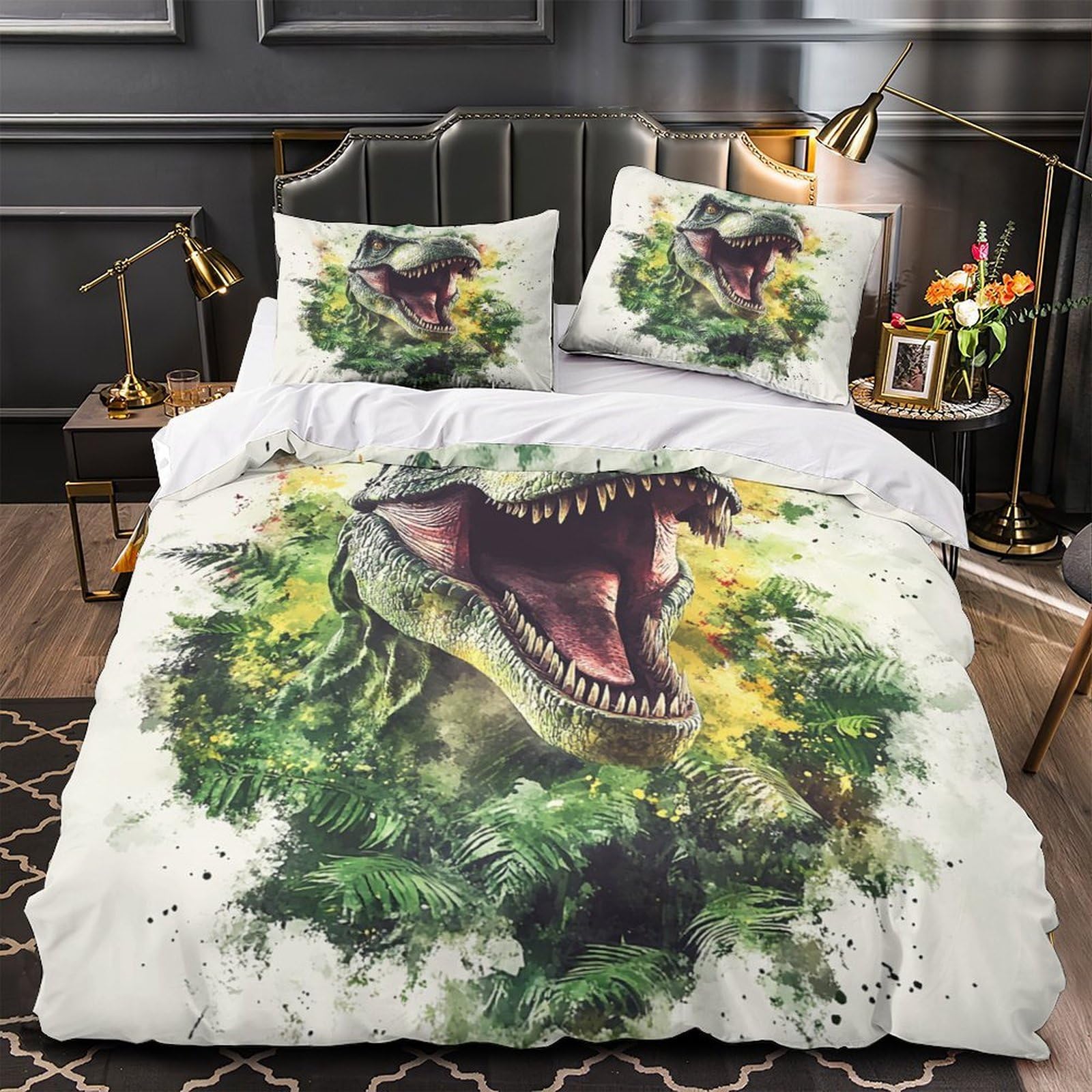Housse de couette dinosaure 3D pour relooker la déco de chambre d'un adolescent