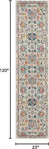 Vista 79 de Mohawk Home Bonilla - Alfombra oriental floral de 5 pies 3 pulgadas x 8 pies, color azul cielo, perfecta para sala de estar, comedor, oficina