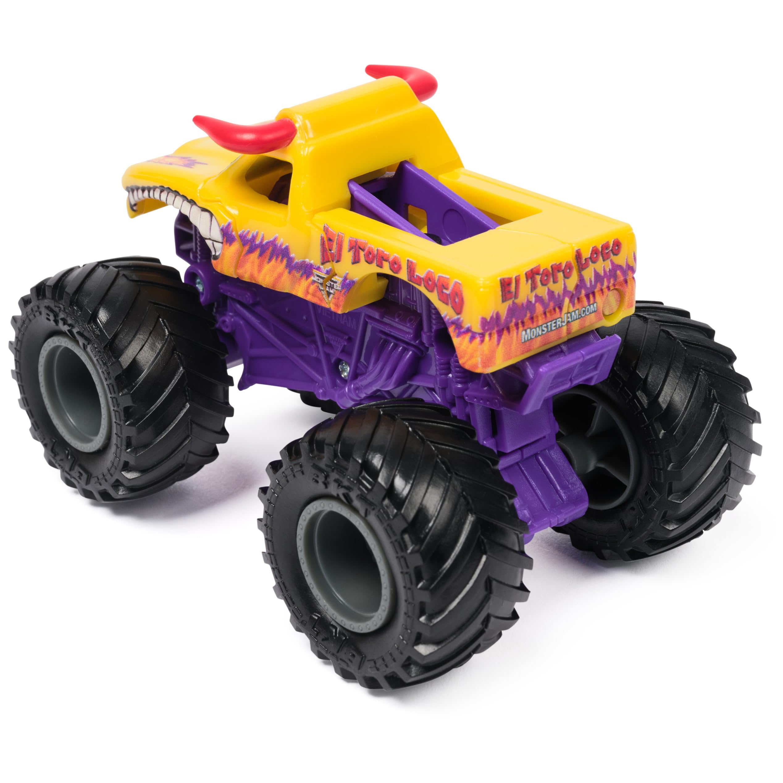Monster Jam Smash & Bash Il Toro Pazzo - Camion mostro riparabile a pressione, scala 1:64, giocattolo per bambini e bambine dai 3 anni in su