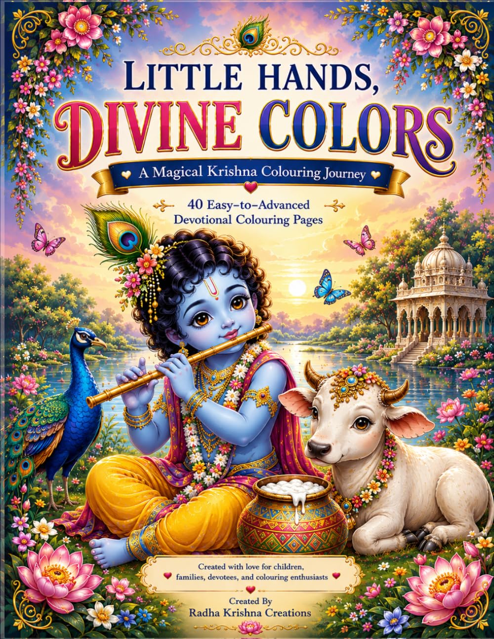 LITTLE HANDS, DIVINE COLORS: A Magical Krishna Colouring journey