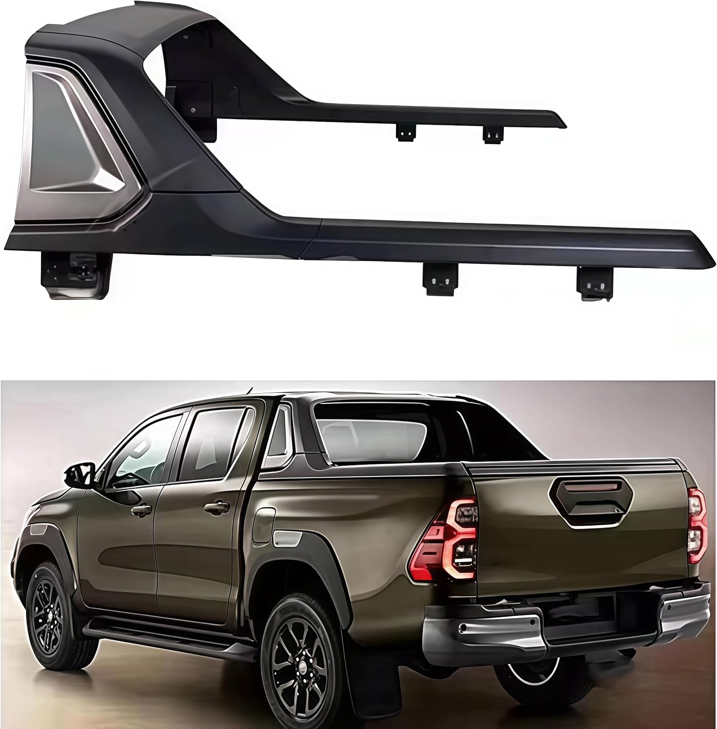 Roll Bar for Pickup Truck Adjustable Sport Bar Chase Rack Compatible with Hilux Revo 2016-2026