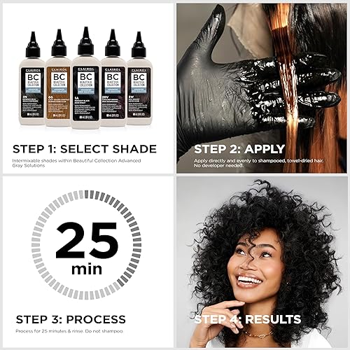 Miniatura 4 de Clairol Professional Beautiful Collection Advanced Gray Solutions  Semi-Permanent Hair Color with Gray Coverage for All Hair Textures  Packaging May