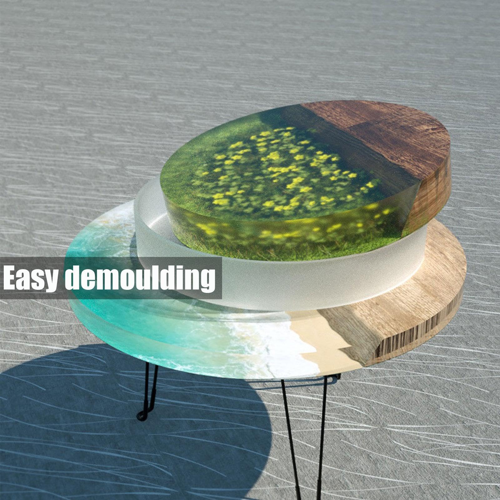rotondi in resina, in silicone resistente, perfetti per arte in resina, rotondi riutilizzabili per progetti fai da te, sottobicchieri epossidici, forniture creative per