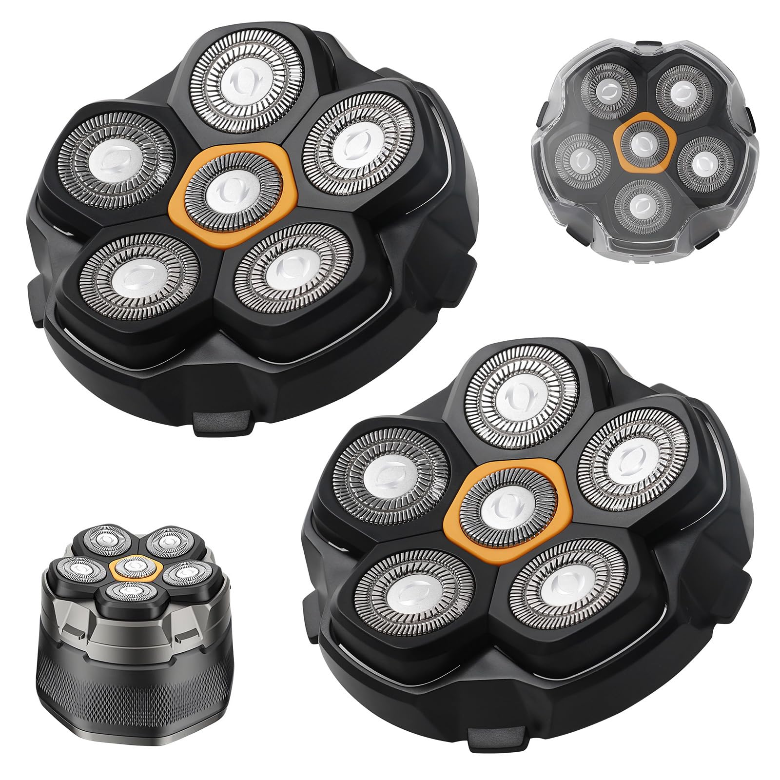 2pcs Magnetische 6 Blade Head Shaver Ersatzköpfe für DOAO JoyKoi Solimpia Singphere AEXIRI Head Shaver