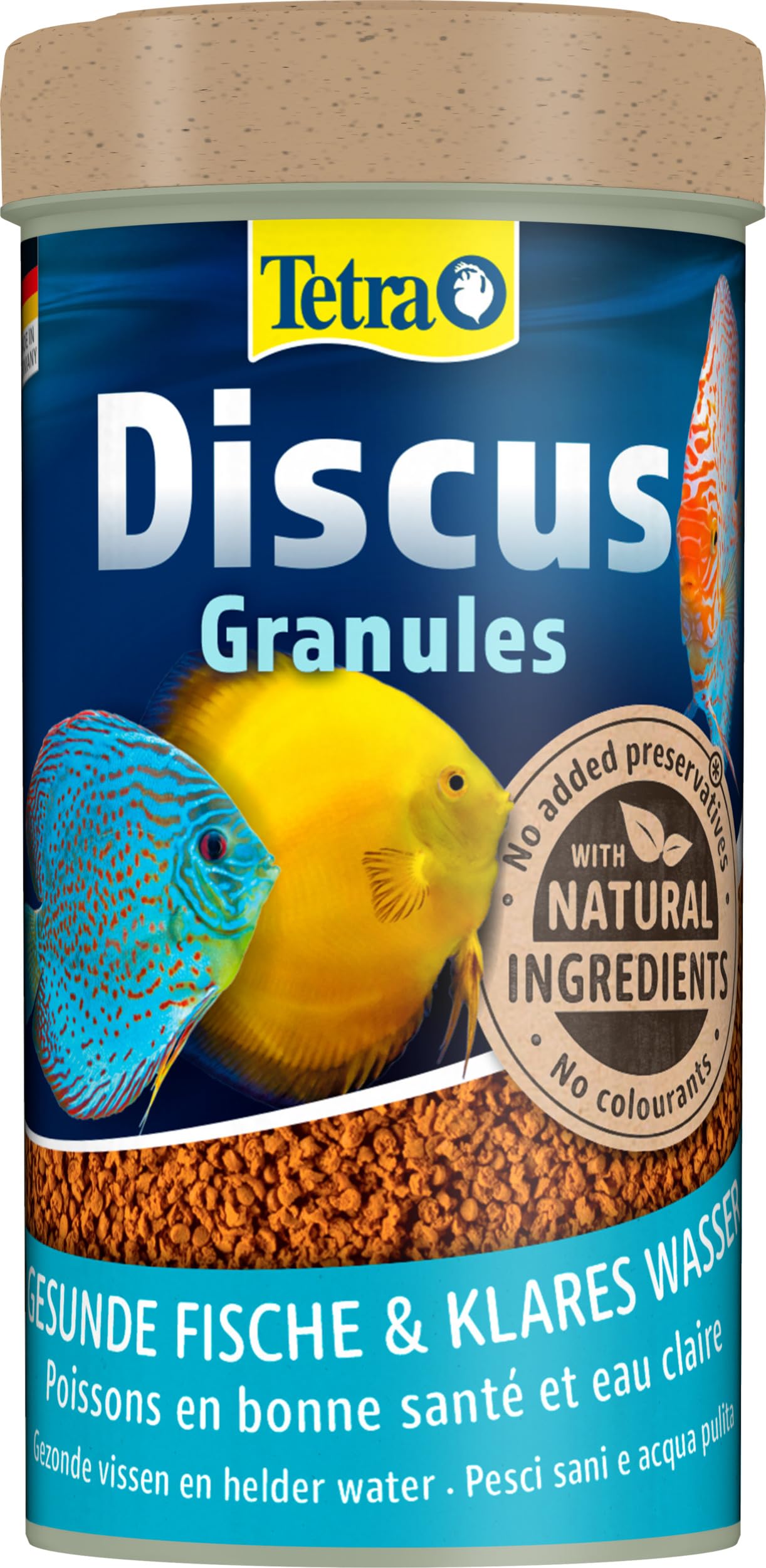 Tetra Discus Granules - alimento en forma de gránulos para todos los peces disco, favorece la salud, el color y el crecimiento, lata de 250 ml