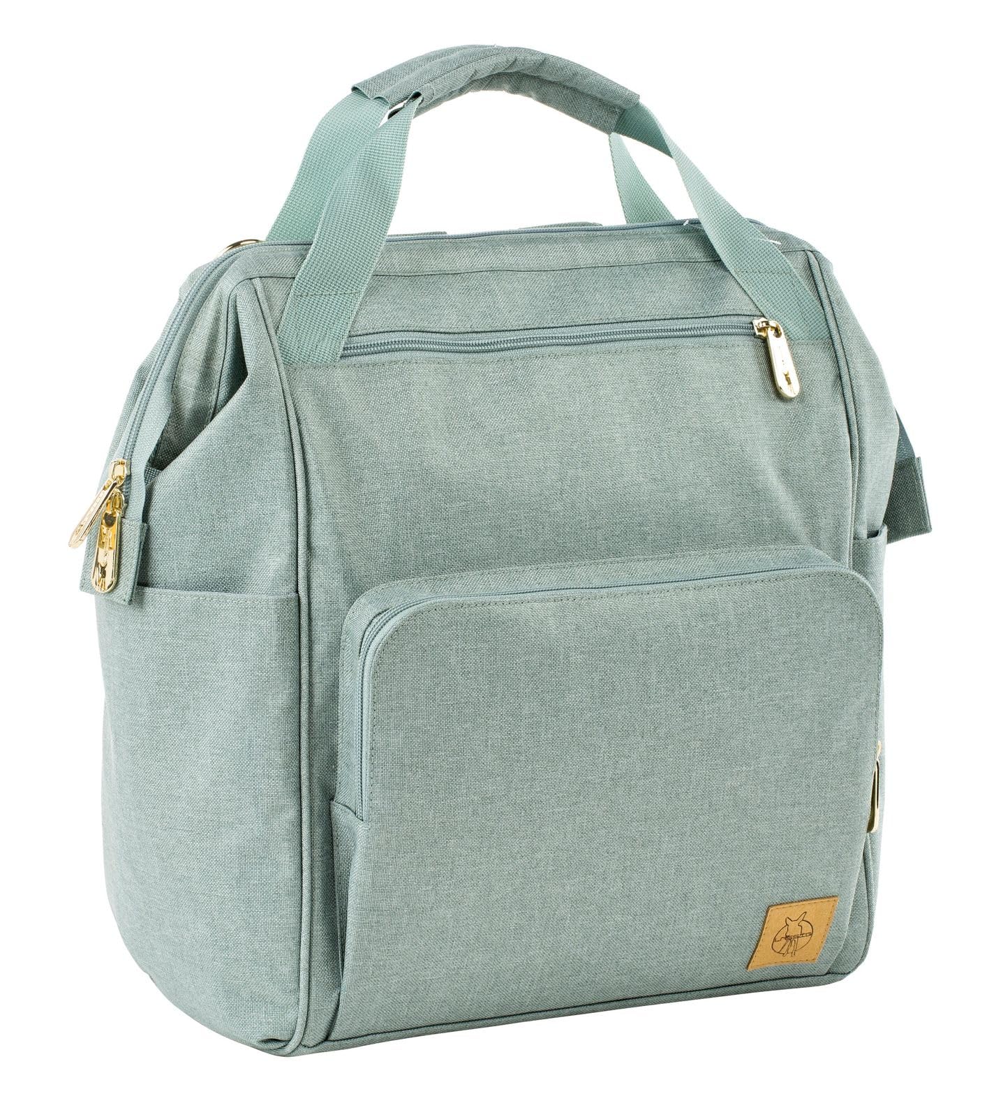 LÄSSIG Zaino per pannolini con accessori Borsa per pannolini Borsa Fasciatoio/Goldie Backpack, menta