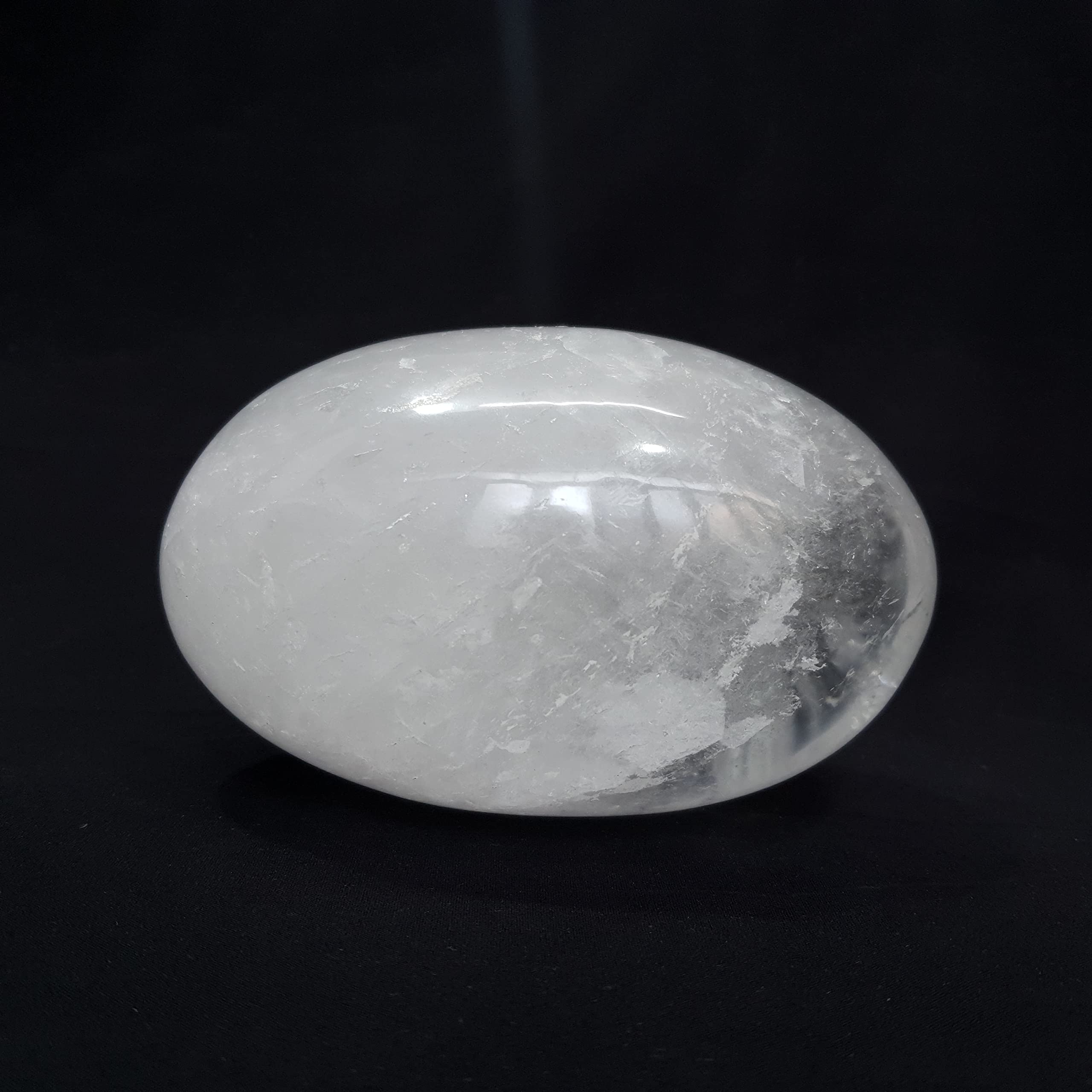 Crystal Shivling Pure Lingam voor Thuis Pooja Decor, 2 inch, Helder Wit