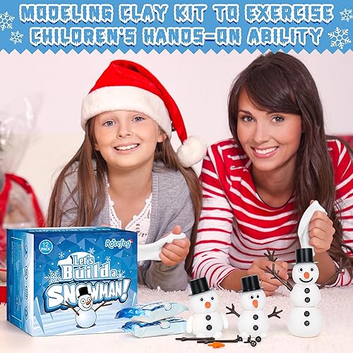 Miniatura 3 de Paquete de 12 unidades para decoración interior de muñeco de nieve, manualidades de Navidad, kit de fabricación de muñeco de nieve para niños,