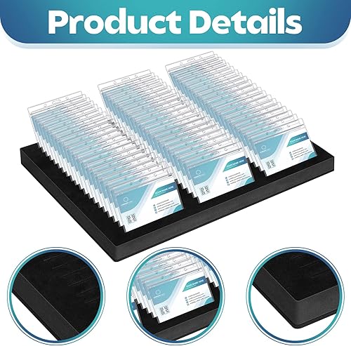 Miniatura 3 de Soporte para tarjetas de identificación, bandeja organizadora de tarjetas de identificación, organizador de insignias de nombre, de espuma con