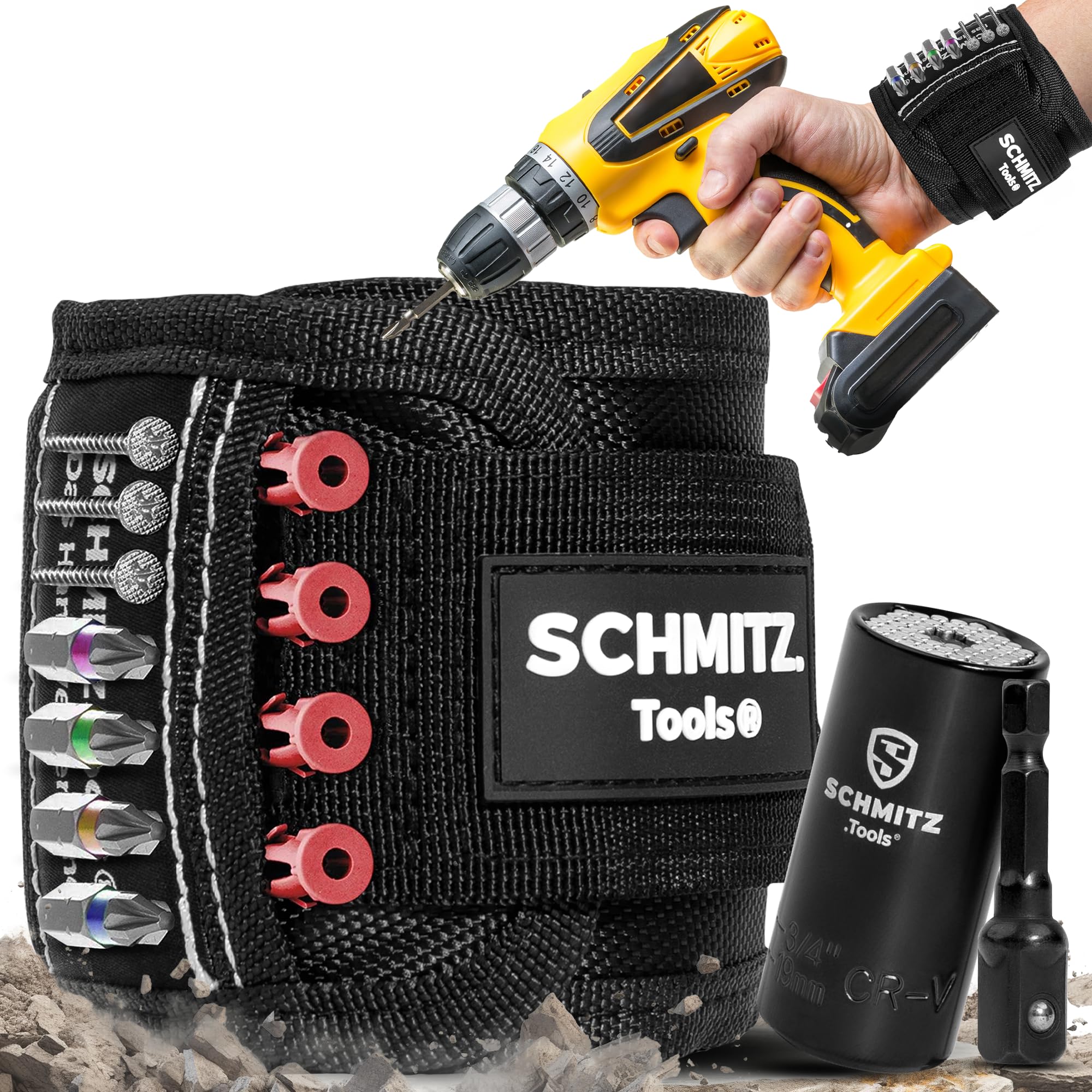 SCHMITZ.Tools Geschenke für Männer Weihnachten - Adventskalender Inhalt Männer - Magnetarmband Handwerker Geschenke Ehemann Geburtstag Kleinigkeiten für Papa Gadgets