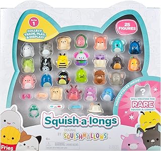 Massive Squish-a-longs 25 Pack Series 1: Ultimate Collection Set with 5 Accessories and Ring