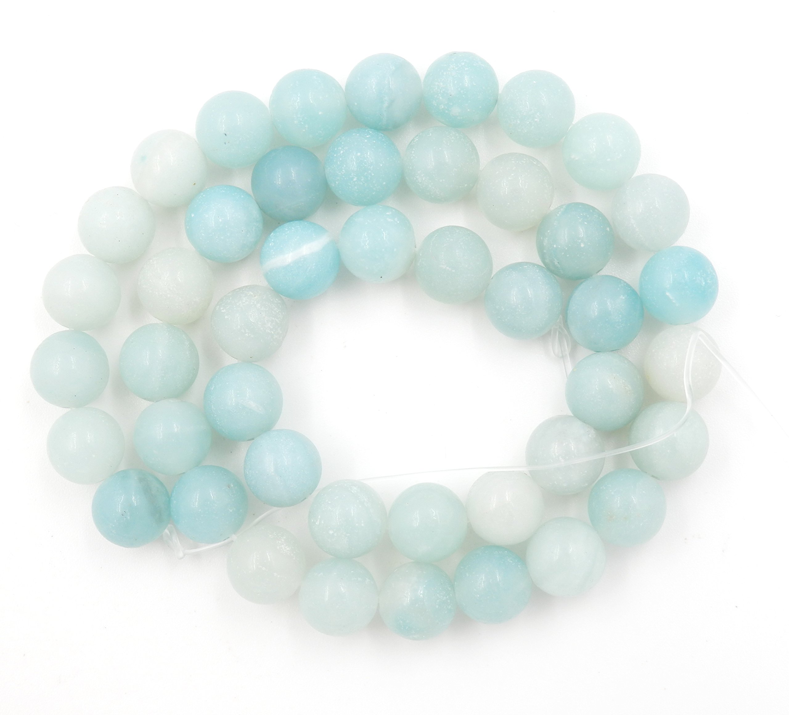 Perline Pietra Naturale per bigiotteria, Venduto per Bag 5 Fili all' Interno, Multi-Color Amazonite 10mm
