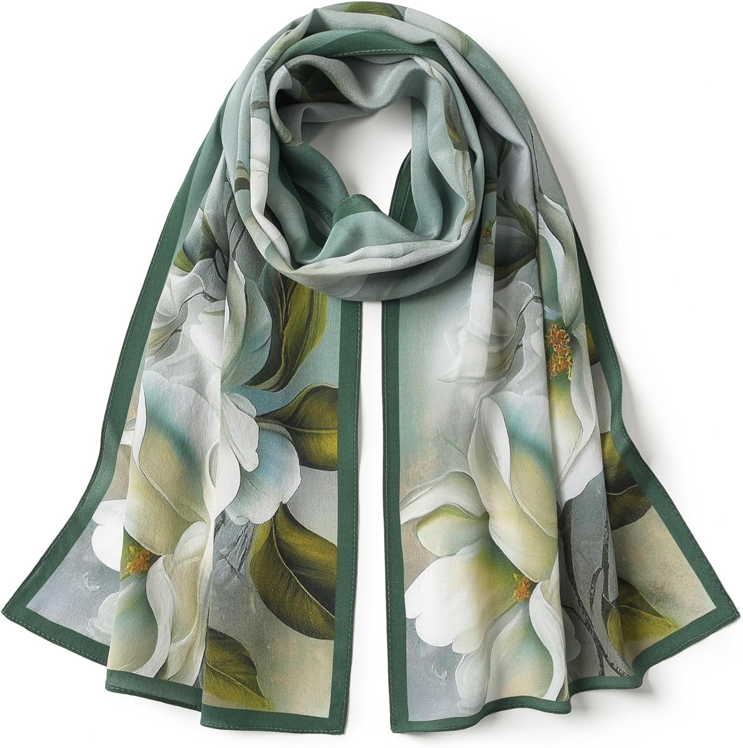 100% Mulberry Silk Women's 55”*14” Long Scarf Headscarf and Neck Scarf - Rectangular Hair Towel with Gift Packed