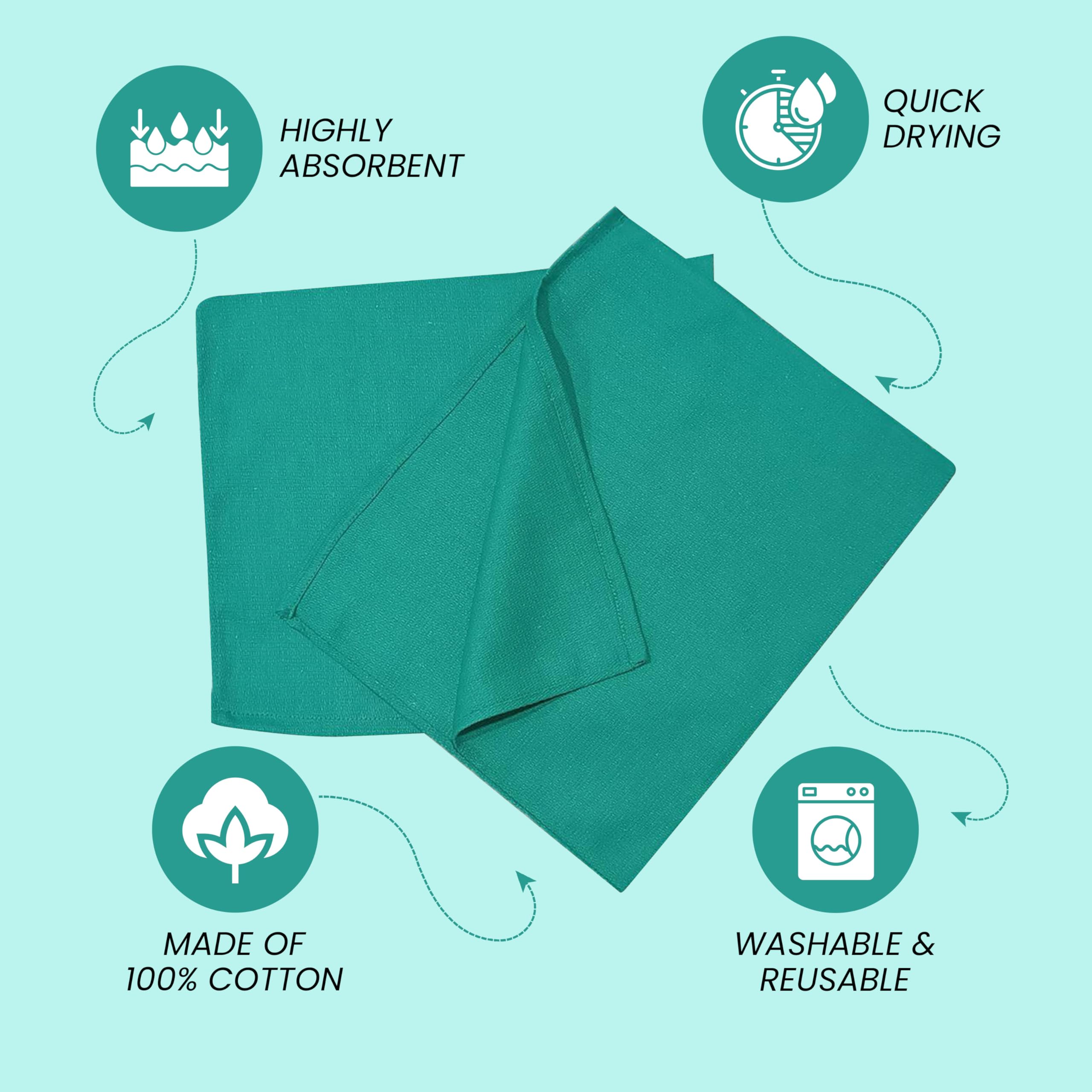 Toallas Huck de alta calidad, toalla a granel 100% algodón para limpieza general, tienda de automóviles y uso hospitalario, súper absorbente, lavable a máquina y paño de baja pelusa