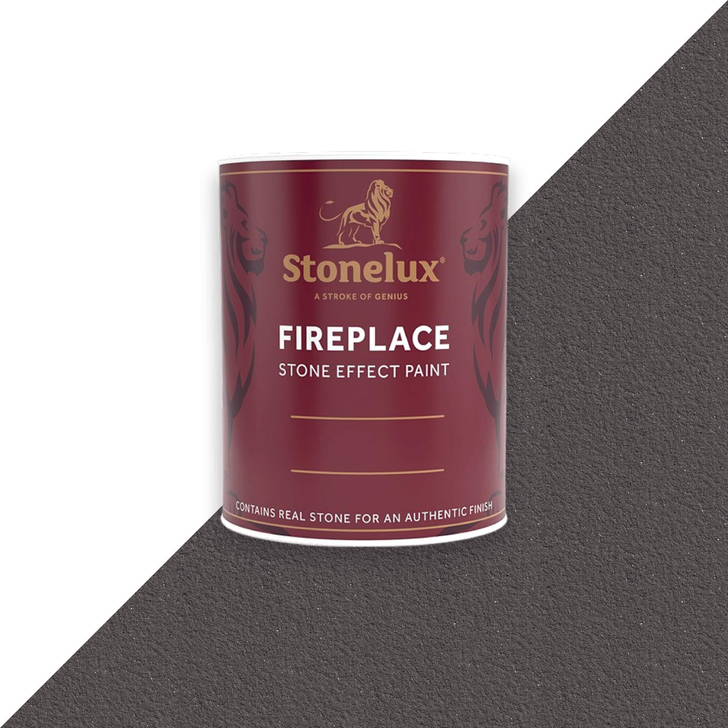 StoneLux® Fireplace Paint – Stone Effect Heat Resistant Paint for Fire Surrounds, Hearths and Inglenooks BOWOOD 55 1 Litre