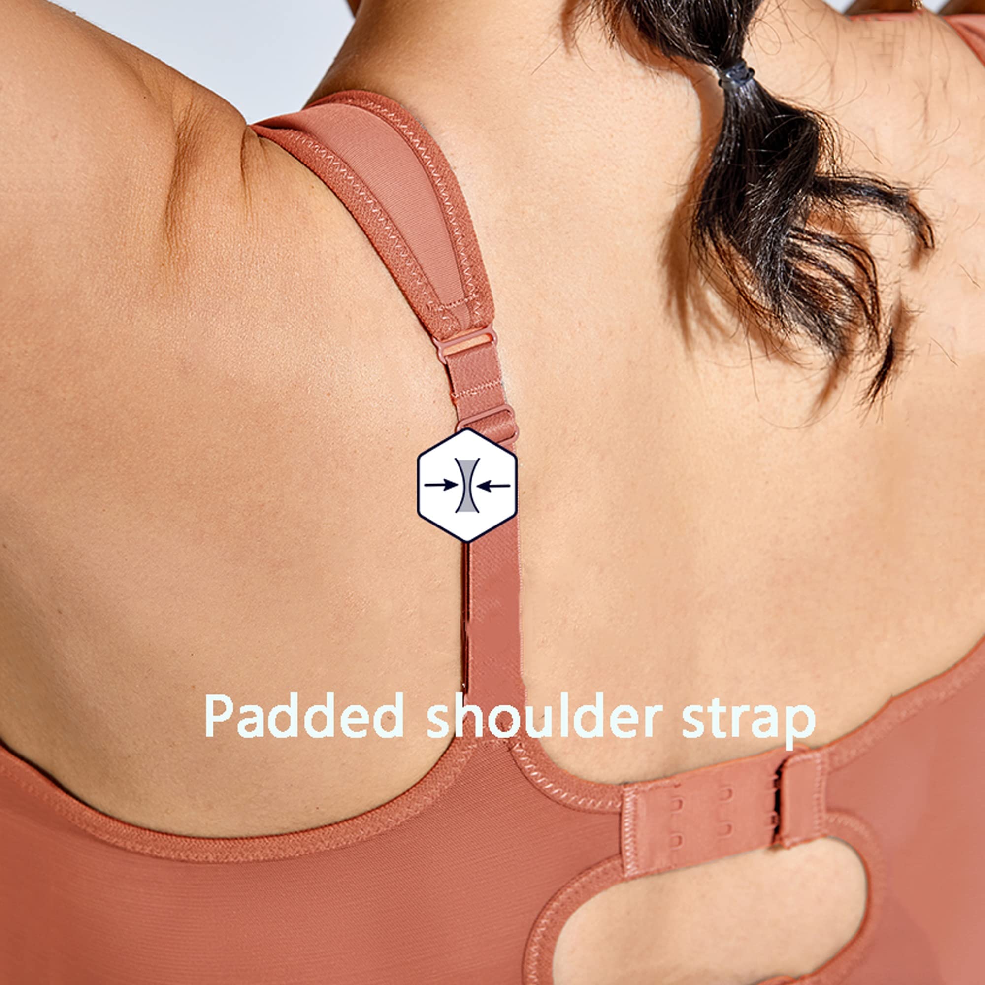 WENJUN Soutien-gorge de sport à haut impact pour femme, dos nageur en maille, sans fil, non rembourré, pour la course à pied, l'entraînement quotidien (couleur : gris, taille : 85D)