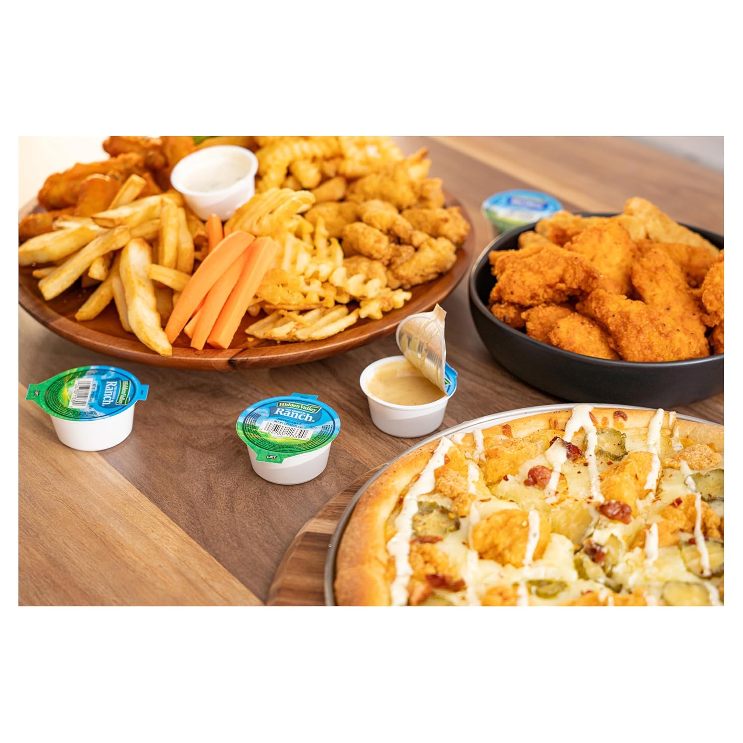 Ventura Foods Hidden Valley Honey Mustard Dip Cups, Sweet & Tangy Sauce, Savory Condiment for Chicken & Wraps, 1.25 oz, Pack of 64