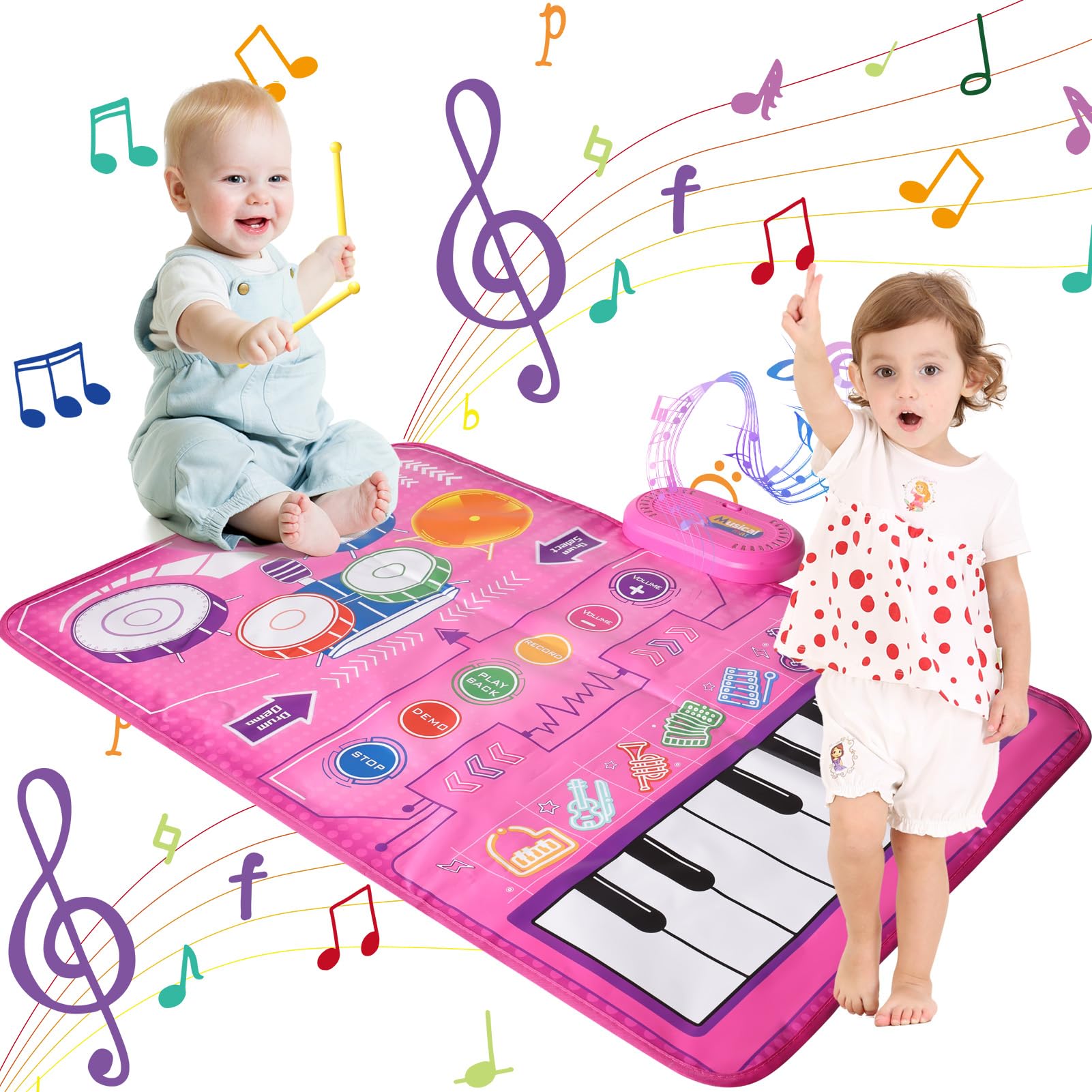Sponsored Ad – Music Mat Baby Toys 0-6 months Toddler Toys for 1 2 3 Year Old Girls Gifts for 1 2 3 Year Old Girls Birthday Presents 1st Birthday Gifts