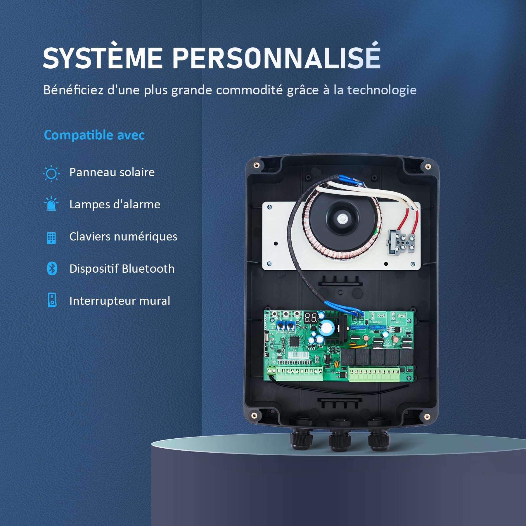 CO-Z Automatisme Portail Battant Double 220V/24V - 2 Moteurs DC 62W pour Vantaux Jusqu'à 1000KG et 6M - Alimentation Solaire ou Secteur - 2 Télécommandes Incluses - IP44