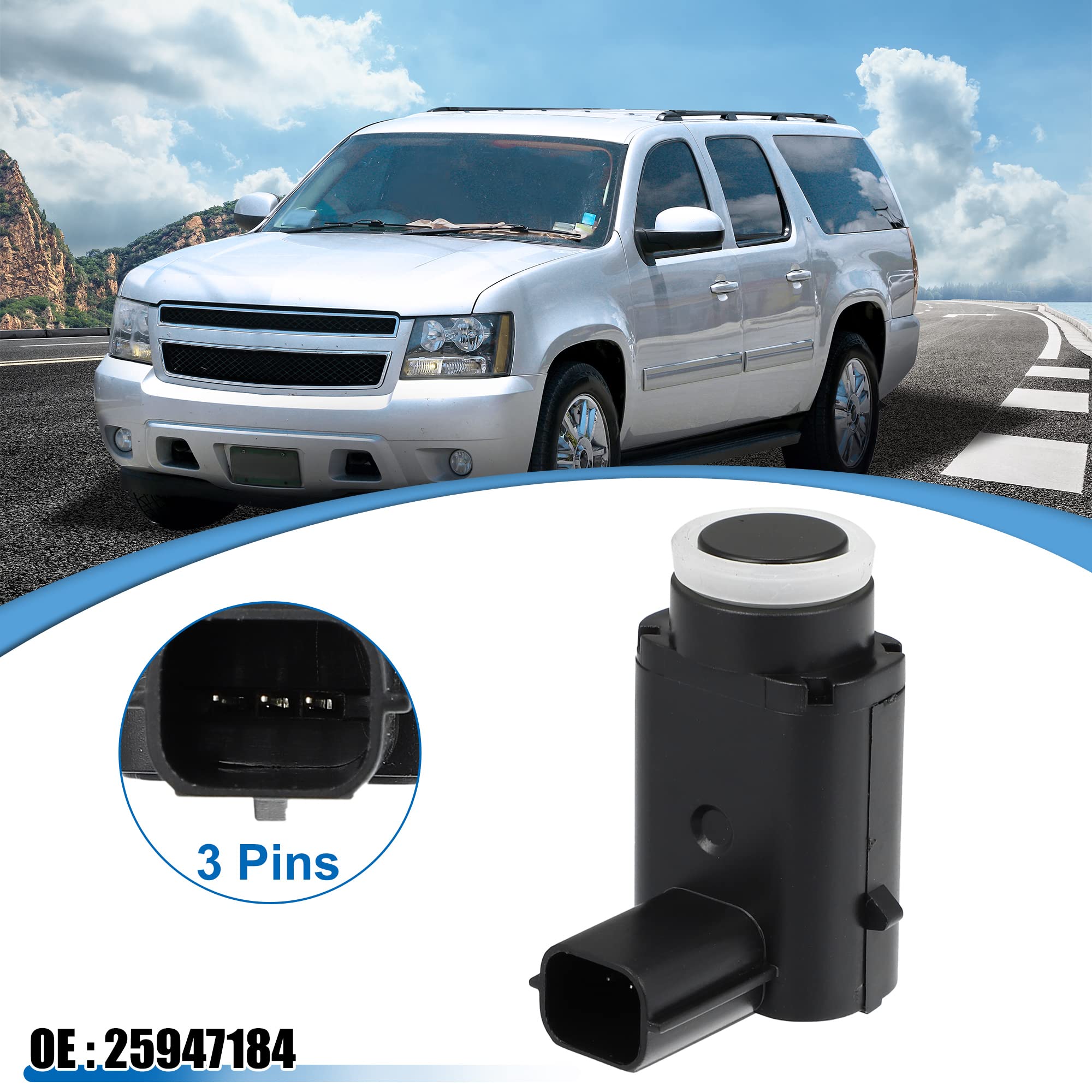 X AUTOHAUX 4 Pcs Car Bumper Reverse Parking Assist Sensor for Cadillac ATS Base 2013-2015 for Buick Lacrosse CX 2011 25947184