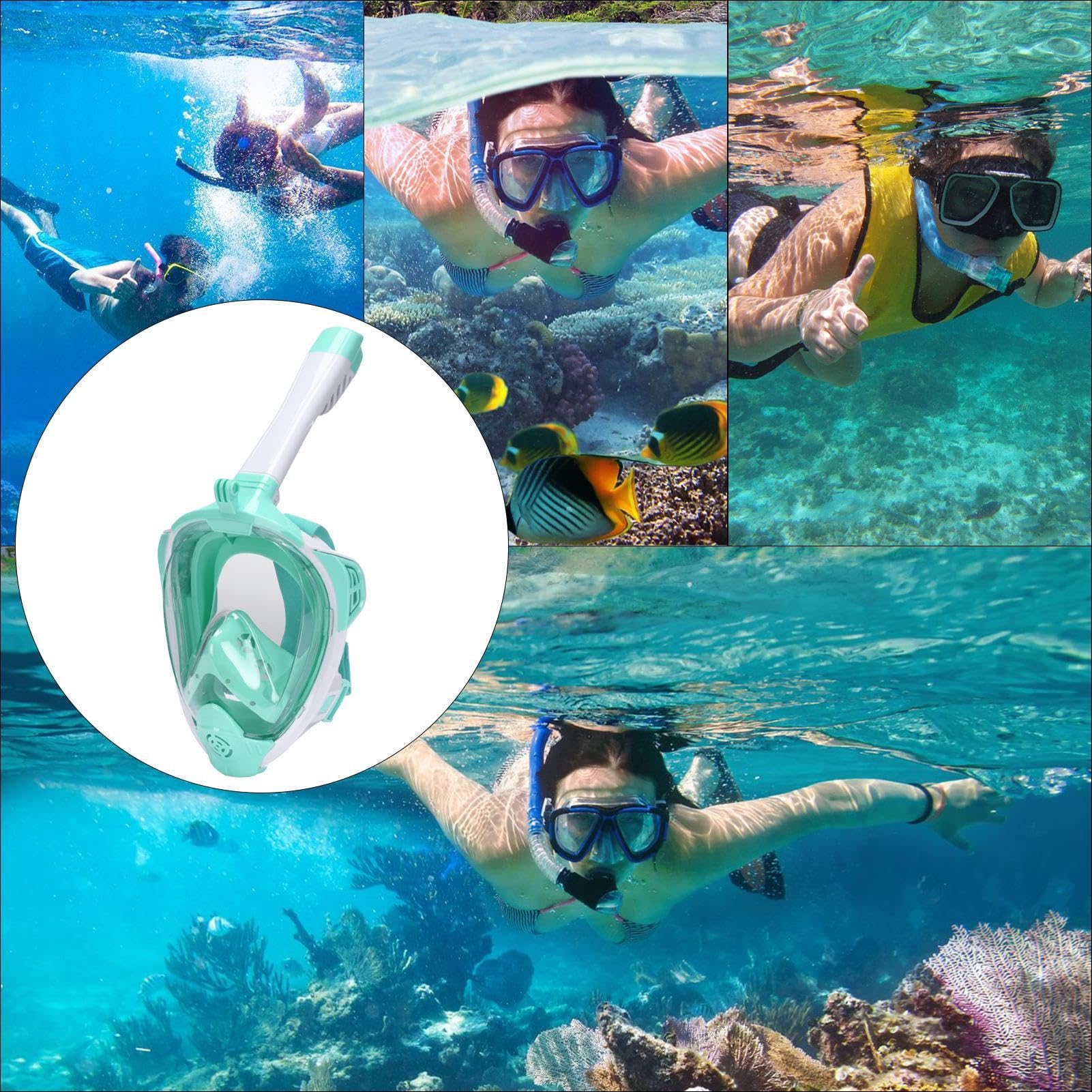 Gafas de esnórquel para adultos, gafas de natación antivaho, vista panorámica de 180°, gafas de natación antivaho, gafas de buceo sin fugas para hombres y mujeres