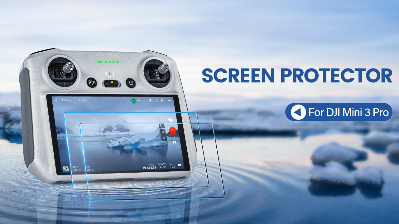 Protection Écran Verre Trempé Pour Télécommande DJI Mini 4 Pro/Mini 3 Pro - 3 Pièces Anti-Rayures