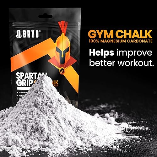 Miniatura 5 de BRYO Spartan Grip - Recambio de bolsa de tiza suelta, 3.5 onzas, tiza deportiva de alta calidad para mayor agarre, ideal para levantamiento de