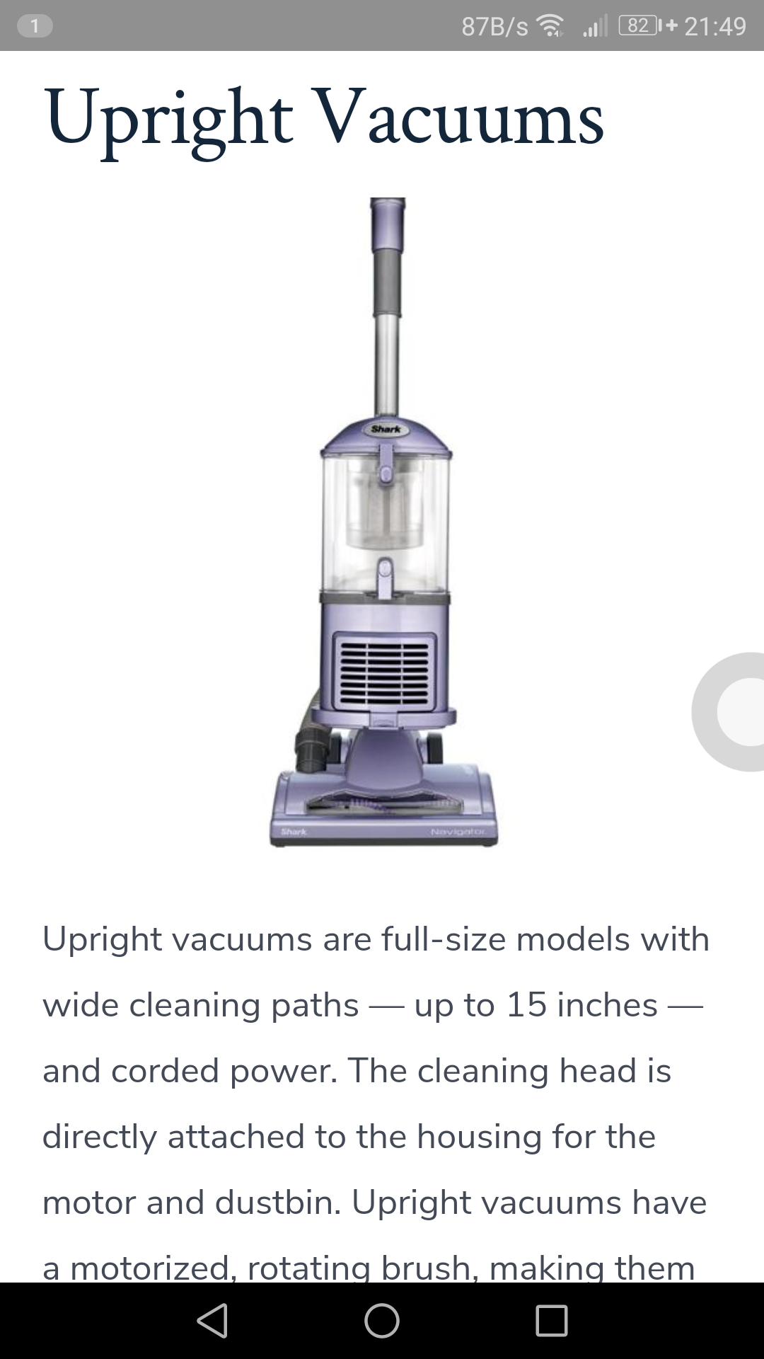 Vacuum Cleaner Buying Guide App on Amazon Appstore