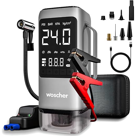 Woscher i5 Jump Starter + Tyre Inflator 6L