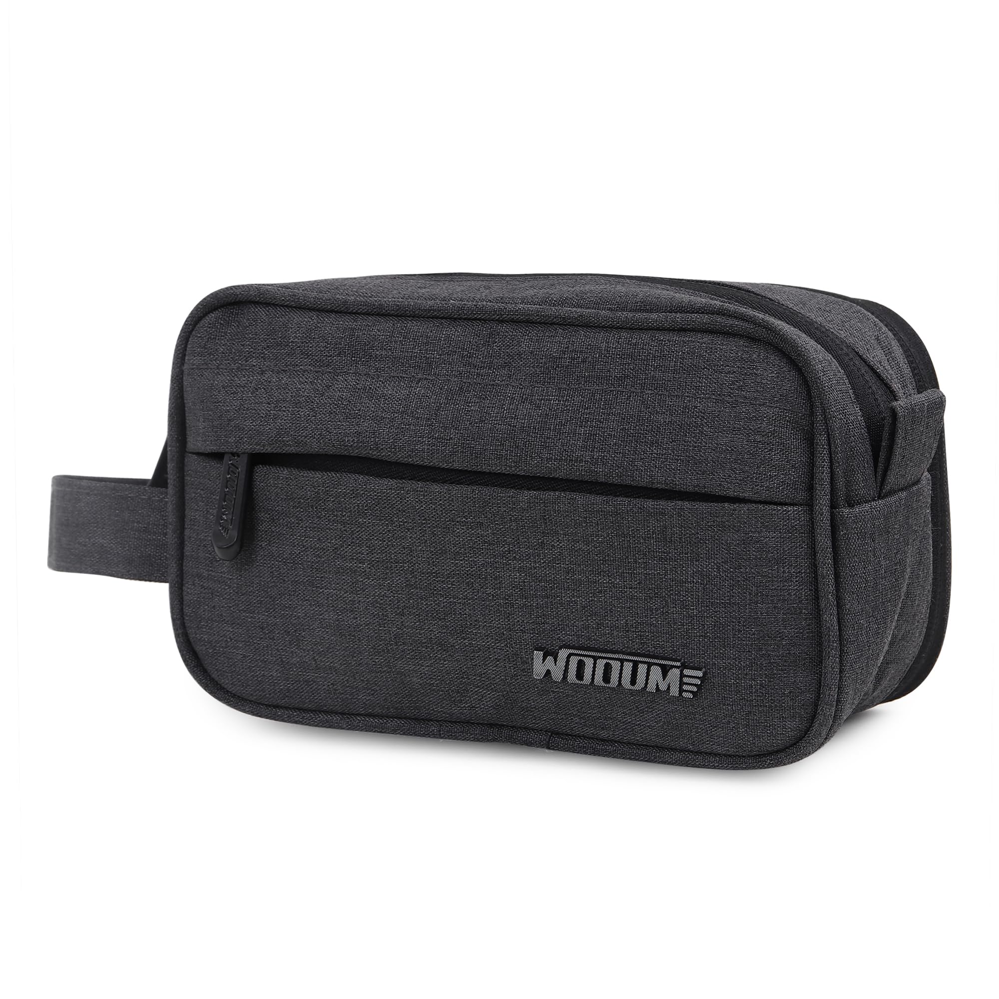 High Capacity Pen Case Durable Pencil Bag Stationery Pouch Zipper, Portable Journaling Supplies with Easy Grip Handle & Loop, Asthetic Supply for Adults, Dark Grey