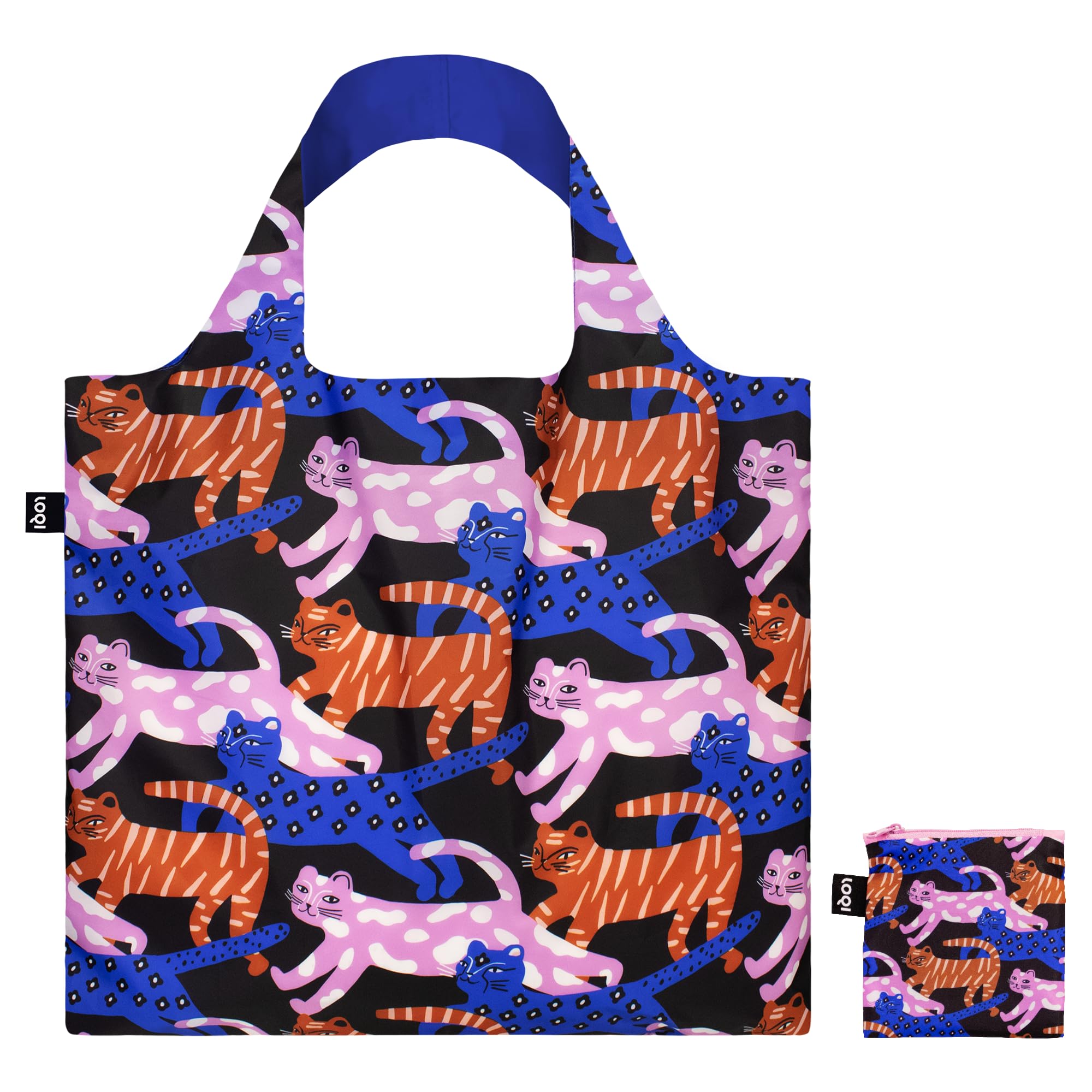 LOQI GLITTER POWER Cats Recycled Bag